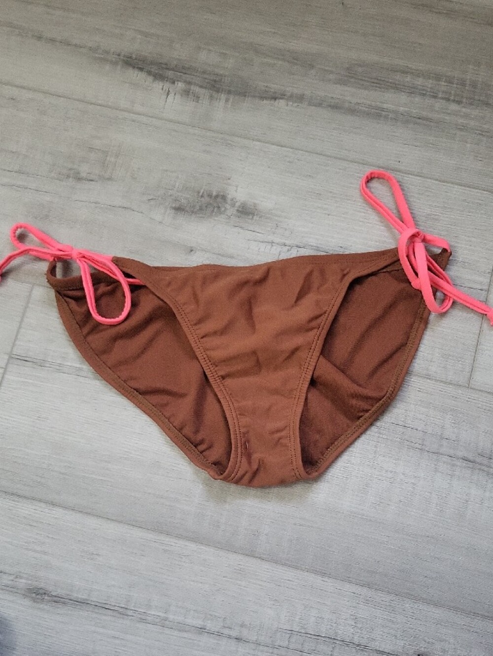 Free With Purchase - Old Navy Brown Bikini Bottom with Pink Tie Accents
